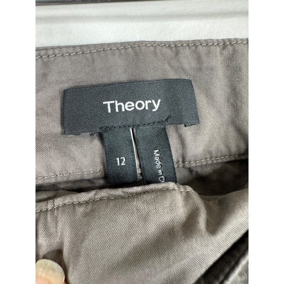 Theory‎ Cotton Skirt sz 12 Brown - Picture 2 of 6